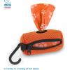 imageVoyager Reflective Dog Leash with Neoprene Handle 5 FT and Reusable Mesh Dispenser Poop Bag Holder Set for Travel Walking Park and Outdoor Use Soft and Durable with ClipOn  TurquoiseOrange