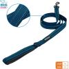 imageVoyager Reflective Dog Leash with Neoprene Handle 5 FT and Reusable Mesh Dispenser Poop Bag Holder Set for Travel Walking Park and Outdoor Use Soft and Durable with ClipOn  TurquoisePrussian Blue Dispenser