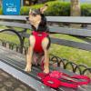 imageVoyager Reflective Dog Leash with Neoprene Handle 5 FT and Reusable Mesh Dispenser Poop Bag Holder Set for Travel Walking Park and Outdoor Use Soft and Durable with ClipOn  TurquoiseRed Mesh