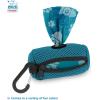 imageVoyager Reflective Dog Leash with Neoprene Handle 5 FT and Reusable Mesh Dispenser Poop Bag Holder Set for Travel Walking Park and Outdoor Use Soft and Durable with ClipOn  TurquoiseTurquoise