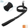 imageVoyager Reflective Dog Leash with Neoprene Handle 5 FT and Reusable Plastic Dispenser Poop Bag Holder Set for Walking and Outdoor Use Soft and Durable with ClipOn  Orange Orange DispenserLeash Dispenser Set Green