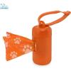 imageVoyager Reflective Dog Leash with Neoprene Handle 5 FT and Reusable Plastic Dispenser Poop Bag Holder Set for Walking and Outdoor Use Soft and Durable with ClipOn  Orange Orange DispenserLeash Dispenser Set Orange