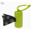imageVoyager Reflective Dog Leash with Neoprene Handle 5 FT and Reusable Plastic Dispenser Poop Bag Holder Set for Walking and Outdoor Use Soft and Durable with ClipOn  Orange Orange DispenserLeash Dispenser Set Lime Green