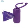 imageVoyager Reflective Dog Leash with Neoprene Handle 5 FT and Reusable Plastic Dispenser Poop Bag Holder Set for Walking and Outdoor Use Soft and Durable with ClipOn  Orange Orange DispenserLeash Dispenser Set Purple