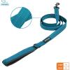 imageVoyager Reflective Dog Leash with Neoprene Handle 5 FT and Reusable Plastic Dispenser Poop Bag Holder Set for Walking and Outdoor Use Soft and Durable with ClipOn  Orange Orange DispenserLeash Dispenser Set Turquoise
