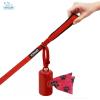 imageVoyager Reflective Dog Leash with Neoprene Handle 5 FT and Reusable Plastic Dispenser Poop Bag Holder Set for Walking and Outdoor Use Soft and Durable with ClipOn  Orange Orange DispenserLeash Dispenser Set Red