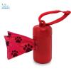 imageVoyager Reflective Dog Leash with Neoprene Handle 5 FT and Reusable Plastic Dispenser Poop Bag Holder Set for Walking and Outdoor Use Soft and Durable with ClipOn  Orange Orange DispenserLeash Dispenser Set Red