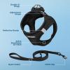 imageVoyager Stepin Air Cat Leash Harness Set  All Weather Mesh Step in Vest Harness for Small and Large Cats by Best Pet Supplies  Fuchsia XXS Chest 12135quotBlack