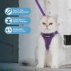 imageVoyager Stepin Air Cat Leash Harness Set  All Weather Mesh Step in Vest Harness for Small and Large Cats by Best Pet Supplies  Fuchsia XXS Chest 12135quotPurple