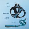 imageVoyager Stepin Plush Dog Harness  Soft Plush Step in Vest Harness and Reflective Dog 5 ft Leash Combo with Neoprene Handle for Small and Medium Dogs by Best Pet Supplies Set Red Corduroy XSHarness Leash Set Turquoise Plush