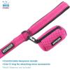 imageVoyager Stepin Plush Dog Harness  Soft Plush Step in Vest Harness and Reflective Dog 5 ft Leash Combo with Neoprene Handle for Small and Medium Dogs by Best Pet Supplies Set Red Corduroy XSHarness Leash Set Red Rose Plush