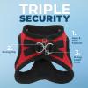 imageVoyager Stepin Plush Dog Harness  Soft Plush Step in Vest Harness and Reflective Dog 5 ft Leash Combo with Neoprene Handle for Small and Medium Dogs by Best Pet Supplies Set Red Corduroy XSHarness Leash Set Red Plush
