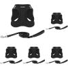 imageVoyager Stepin Plush Dog Harness  Soft Plush Step in Vest Harness and Reflective Dog 5 ft Leash Combo with Neoprene Handle for Small and Medium Dogs by Best Pet Supplies Set Red Corduroy XSHarness Leash Set Black Plush