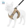 imageVoyager Stepin Plush Dog Harness  Soft Plush Step in Vest Harness and Reflective Dog 5 ft Leash Combo with Neoprene Handle for Small and Medium Dogs by Best Pet Supplies Set Red Corduroy XSHarness Leash Set Latte Suede