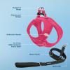 imageVoyager Stepin Plush Dog Harness  Soft Plush Step in Vest Harness and Reflective Dog 5 ft Leash Combo with Neoprene Handle for Small and Medium Dogs by Best Pet Supplies Set Red Corduroy XSHarness Leash Set Fuchsia Corduroy