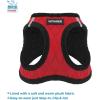imageVoyager Stepin Plush Dog Harness  Soft Plush Step in Vest Harness and Reflective Dog 5 ft Leash Combo with Neoprene Handle for Small and Medium Dogs by Best Pet Supplies Set Red Corduroy XSHarness Leash Set Red Plush
