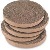 imageBest Pet Supplies Corrugated Cardboard Cat Scratcher Refill Pads Lounger and Fun Interactive Scratching Boards Claw Safe Durable Natural Recycled Materials Supports Active Play  CatShape5 Pack Round