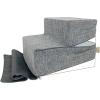 imageBest Pet Supplies Foldable Pet Stairs Cover for Foam Dog Ramps Replacement Slip with NonSlip Step Surface Plush and Soft Fabric Provides Paw Traction and Stability  Gray Linen 2StepGray Linen