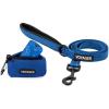imageVoyager Reflective Dog Leash with Neoprene Handle 5 FT and Reusable Mesh Dispenser Poop Bag Holder Set for Travel Walking Park and Outdoor Use Soft and Durable with ClipOn  TurquoiseRoyal Blue Dispenser