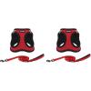 Harness Leash Set (Red Plush)