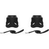 imageVoyager Stepin Plush Dog Harness  Soft Plush Step in Vest Harness and Reflective Dog 5 ft Leash Combo with Neoprene Handle for Small and Medium Dogs by Best Pet Supplies Set Red Corduroy XSHarness Leash Set Black Plush