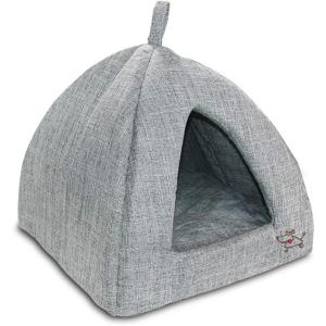 imageBest Pet Supplies Best Pet SuppliesPet TentSoft Bed for Dog ampamp Cat Inc Inc  Gray Linen 16quot x H 14quot 16quot x 16quot x H14quot TT608MGray