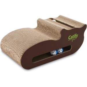 imageBest Pet Supplies Cat Scratcher Replacement Pads  Cardboard Cat Scratcher Pad Relieves Stress Supports Pet Behaviors 5 CountCatShape