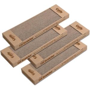 imageBest Pet Supplies Cat Scratcher Replacement Pads  Cardboard Cat Scratcher Pad Relieves Stress Supports Pet Behaviors 5 CountNarrow 4 Pack