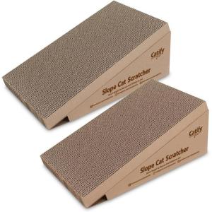 imageBest Pet Supplies Cat Scratcher Replacement Pads  Cardboard Cat Scratcher Pad Relieves Stress Supports Pet Behaviors 5 CountSlope Scratcher 2 Pack