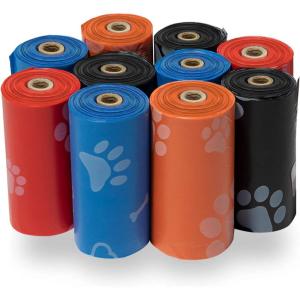 imageBest Pet Supplies Dog Poop Bags 150 Bags for Waste Refuse Cleanup Doggy Roll Replacements for Outdoor Puppy Walking and Travel Leak Proof and Tear Resistant Thick Plastic  OrangeAssorted Colors