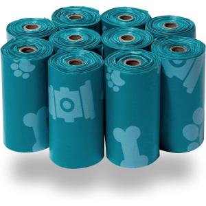 imageBest Pet Supplies Dog Poop Bags 150 Bags for Waste Refuse Cleanup Doggy Roll Replacements for Outdoor Puppy Walking and Travel Leak Proof and Tear Resistant Thick Plastic  OrangeTurquoise