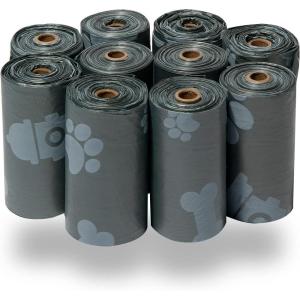 imageBest Pet Supplies Dog Poop Bags 150 Bags for Waste Refuse Cleanup Doggy Roll Replacements for Outdoor Puppy Walking and Travel Leak Proof and Tear Resistant Thick Plastic  OrangeGray