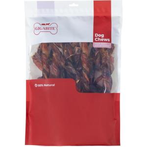 imageBest Pet Supplies GigaBite 12 Inch Halfcut All Natural Free Range Bully Sticks Dog Treat by  Pack of 106 Bully Skin Spiral