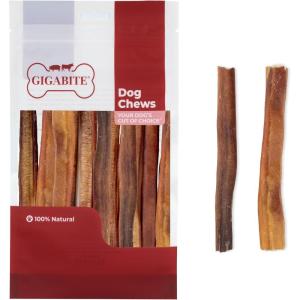 imageBest Pet Supplies GigaBite 12 Inch Halfcut All Natural Free Range Bully Sticks Dog Treat by  Pack of 10HalfCut 6Inch