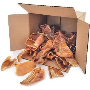 imageBest Pet Supplies GigaBite HalfCut Pig Ear Dog Chews Pack of 60HalfCut