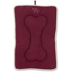 imageBest Pet Supplies Machine Washable Dog Crate Mat  DoubleSided Kennel Pad  Gray Linen M 30 x 19Burgundy Red