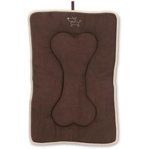 imageBest Pet Supplies Machine Washable Dog Crate Mat  DoubleSided Kennel Pad  Gray Linen M 30 x 19Dark Brown