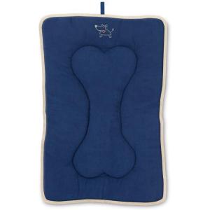 imageBest Pet Supplies Machine Washable Dog Crate Mat  DoubleSided Kennel Pad  Gray Linen M 30 x 19Navy Blue