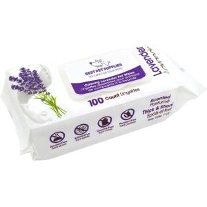 imageBest Pet Supplies Pet Wipes for Dogs  Dog Wipes Cleaning Deodorizing for Coats Ears Paws  Hydrating Aloe Vera 400 CountCalming Lavender