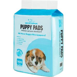 imageBest Pet Supplies Puppy Pads  Disposable Dog Training Potty Super Absorbent Baby Pink Puppy Pee Pads for Dogs 300 CountBaby Blue
