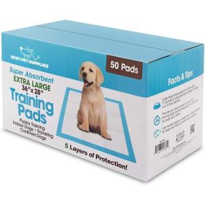 imageBest Pet Supplies Puppy Pads  Disposable Dog Training Potty Super Absorbent Baby Pink Puppy Pee Pads for Dogs 300 CountBlue