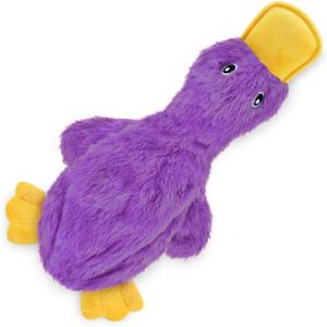 imageBest Pet Supplies Squeaky Tennis Toys for Dogs 2Pack HeavyDuty Interactive Pet Toys for Throwing and Fetching Supports Exercise and Natural Behavior Training Durable  LargeaCrinkle Duck Light Purple