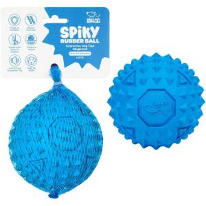 imageBest Pet Supplies Tough Dog Toys for Aggressive Chewers  Squeaky Dog Toys NonToxic Spiky Ball for Dental Health Interactive Toy Fuchsia Green M25quotBlue