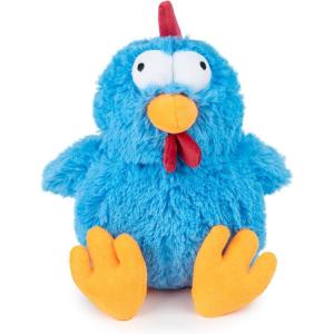 imageBest Pet Supplies Tough Dog Toys for Aggressive Chewers  Squeaky Dog Toys NonToxic Spiky Ball for Dental Health Interactive Toy Fuchsia Green M25quotMrs Cluck Blue