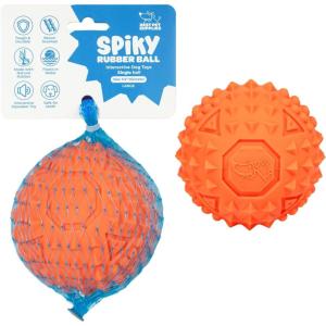 imageBest Pet Supplies Tough Dog Toys for Aggressive Chewers  Squeaky Dog Toys NonToxic Spiky Ball for Dental Health Interactive Toy Fuchsia Green M25quotOrange