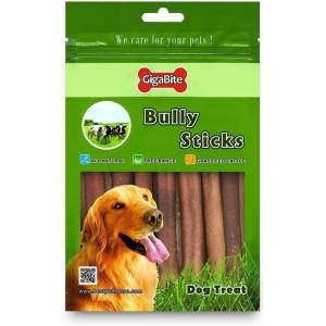 imageGigaBite 6 Inch Monstrous Bully Sticks 8 Pack  All Natural Free Range Beef Pizzle Dog Treat  by Best Pet Supplies15 Count Pack of 1