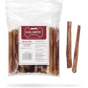 imageGigaBite 6 Inch Monstrous Bully Sticks 8 Pack  All Natural Free Range Beef Pizzle Dog Treat  by Best Pet Supplies20 Count Pack of 1