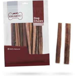 imageGigaBite 6 Inch Monstrous Bully Sticks 8 Pack  All Natural Free Range Beef Pizzle Dog Treat  by Best Pet Supplies25 Count Pack of 1