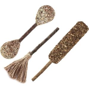 imageNatural Silvervine Cat Chew Toy  Interactive Silver Vine Chewing Toys with Catnip Like Effect  Trio Lollipop 2 Packs of 3Trio Sticks