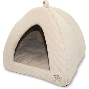 imagePet TentSoft Bed for Dog and Cat by Best Pet Supplies  Beige Corduroy 19quot x 19quot x H19quotCorduroy Beige